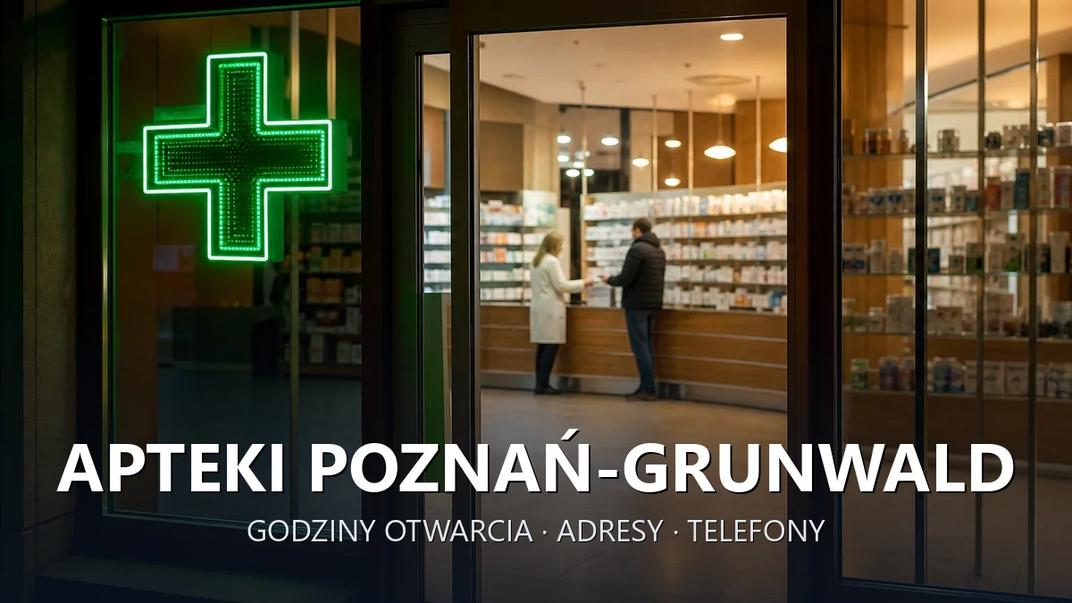 Apteki Poznań-Grunwald, Poznań - adresy, telefony, godziny otwarcia