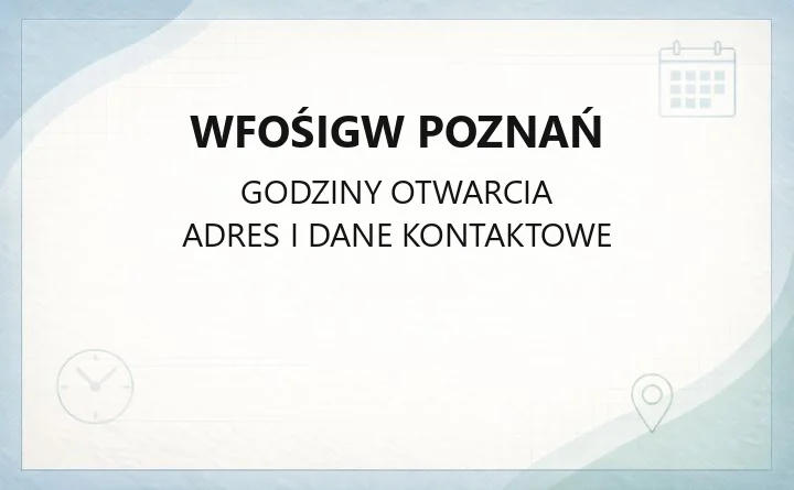WFOŚiGW Poznań - kontakt, programy i dofinansowanie
