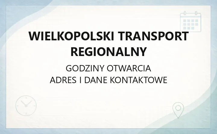 Wielkopolski Transport Regionalny - kontakt, siedziba i zadania