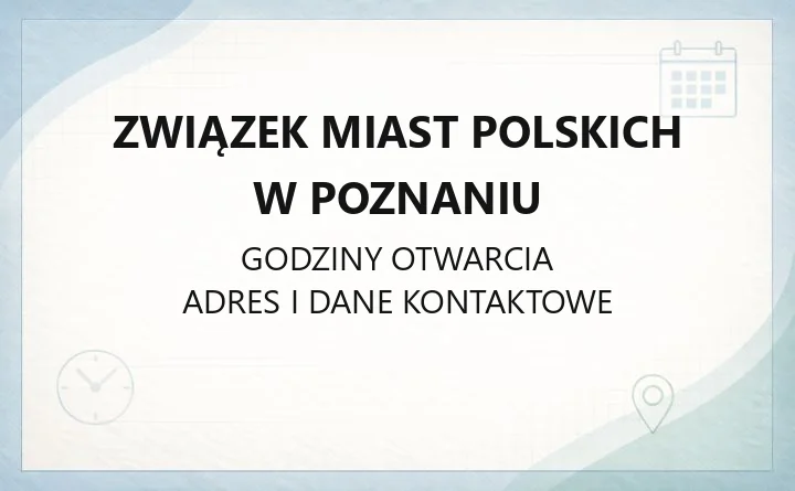 Związek Miast Polskich w Poznaniu - kontakt, biuro, członkostwo