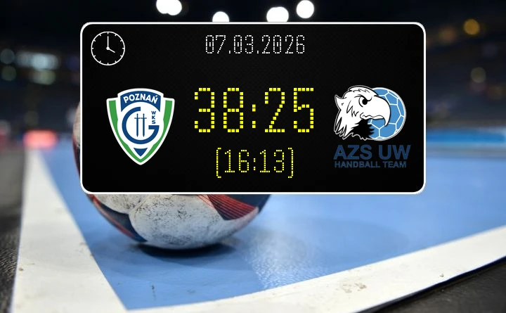 [PIŁKA RĘCZNA] ENEA WKS Grunwald Poznań – AZS UW Warszawa 38:25 – Liga Centralna, kolejka 19