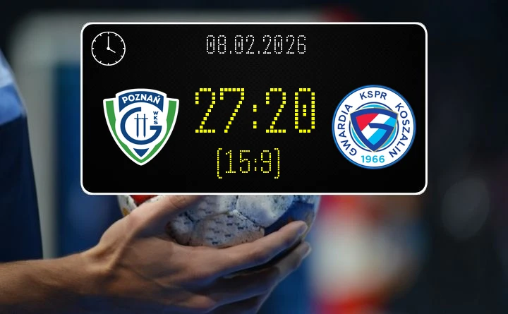 ENEA WKS Grunwald Poznań pokonuje ENERGA GWARDIA Koszalin w meczu Liga Centralna 27:20