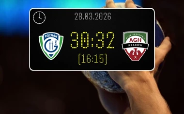 [PIŁKA RĘCZNA] Liga Centralna: ENEA WKS Grunwald Poznań – AZS AGH Kraków 30:32 w 21. kolejce