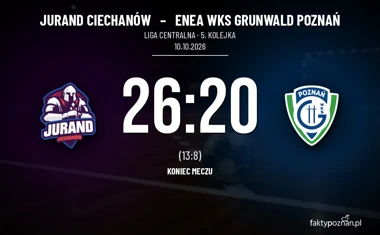 [PIŁKA RĘCZNA] Liga Centralna: Jurand Ciechanów – ENEA WKS Grunwald Poznań 26:20. Poznaniacy wciąż bez zwycięstwa