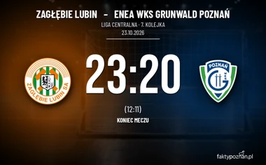 [PIŁKA RĘCZNA] Zagłębie Lubin – ENEA WKS Grunwald Poznań 23:20. Poznaniacy blisko na półmetku meczu Ligi Centralnej