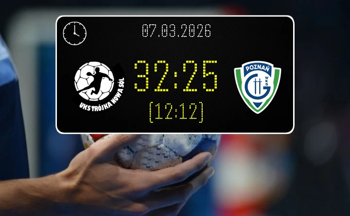 [PIŁKA RĘCZNA] UKS Trójka Nowa Sól – ENEA WKS Grunwald Poznań II 32:25 – I Liga Mężczyzn (Grupa B), kolejka 19