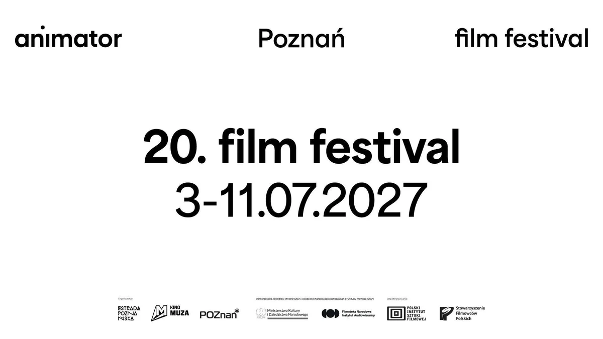 Grafika promocyjna wydarzenia 20. MFFA ANIMATOR | Poznań – daty i miejsce
