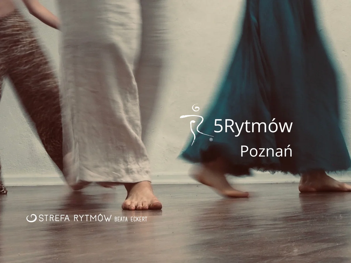 Grafika promocyjna wydarzenia 5Rytmów® w Poznaniu – wtorkowa praktyka