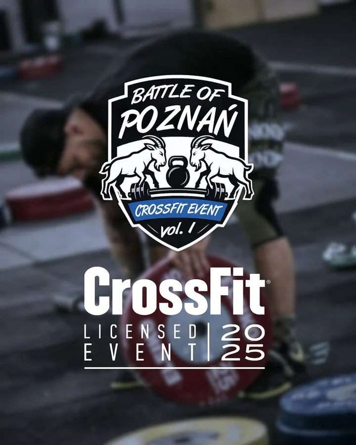 Obrazek przedstawia grafikę promocyjną wydarzenia Ogólnopolskie zawody CrossFit w Poznaniu