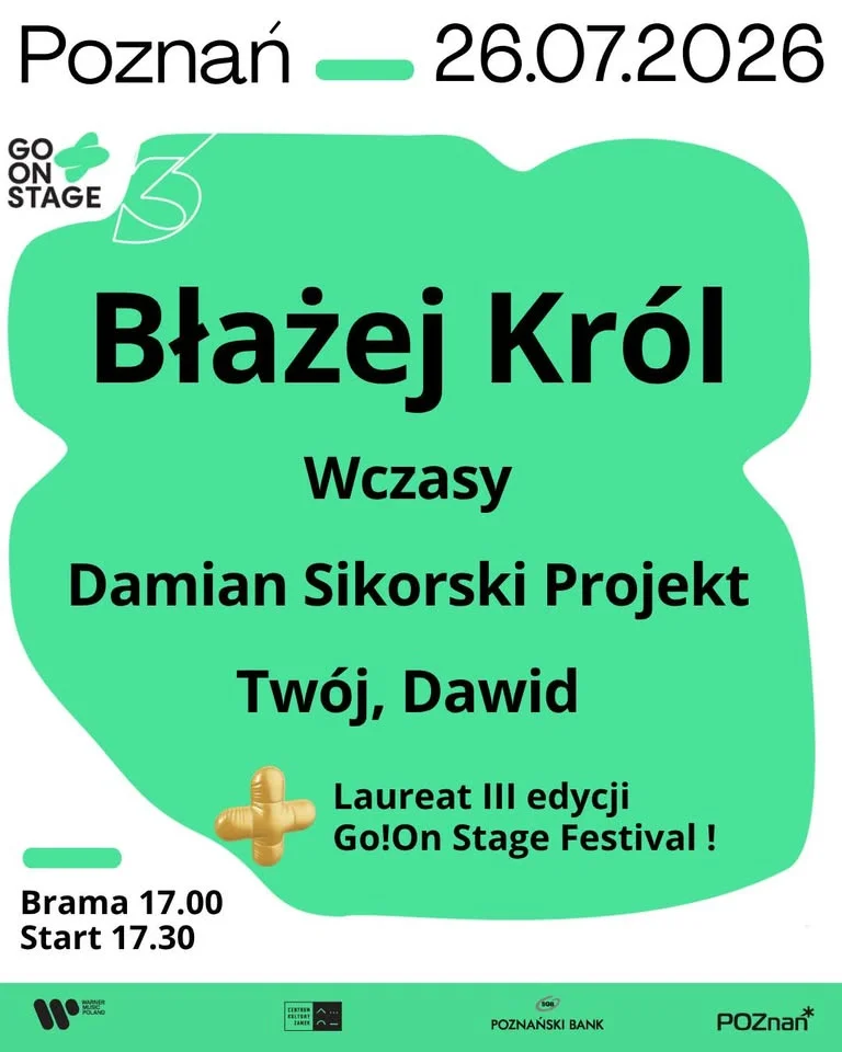 Grafika promocyjna wydarzenia Błażej Król koncert Poznań