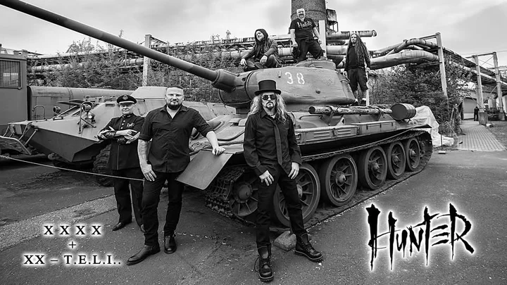 Obrazek przedstawia grafikę promocyjną wydarzenia Hunter zagra jubileuszowo w Poznaniu - cały album T.E.L.I. na żywo