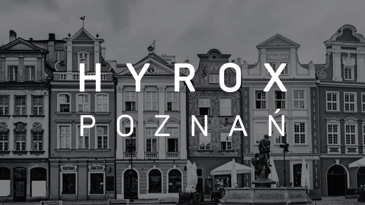 Grafika promocyjna wydarzenia HYROX Poznań sportowe emocje