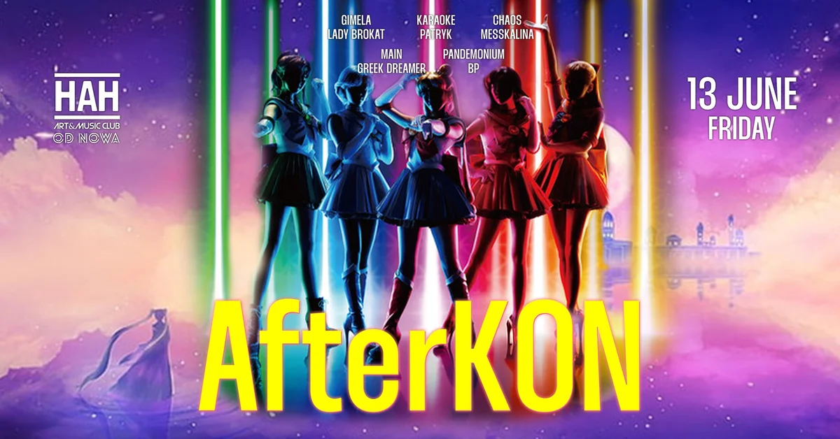 Grafika promocyjna wydarzenia Impreza Afterparty w klubie HAH podczas Pyrkonu w Poznaniu