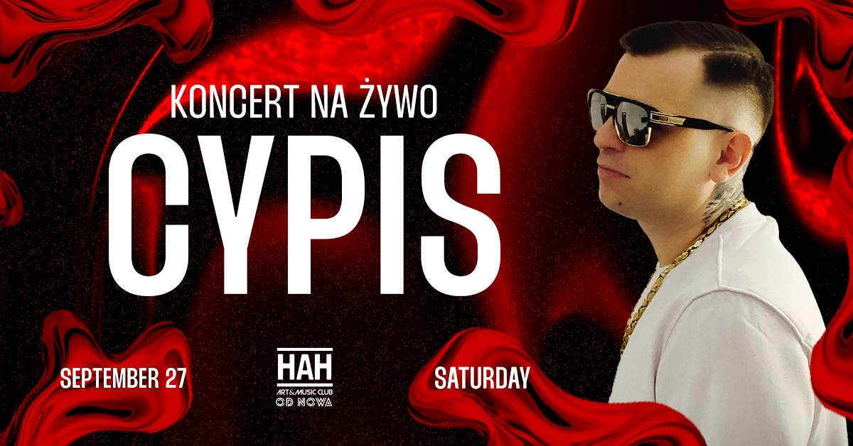 Grafika promocyjna wydarzenia Koncert Cypisa w HAH Poznań