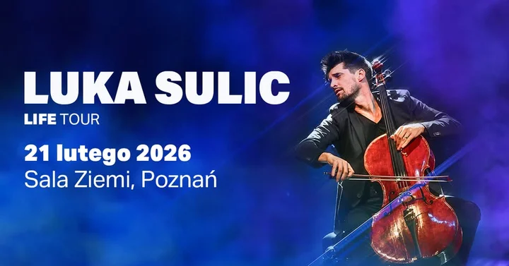 Grafika promocyjna wydarzenia Luka Šulić w Poznaniu — romantyczny recital wiolonczelisty