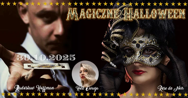 Obrazek przedstawia grafikę promocyjną wydarzenia Magiczne show z burleską w Klubie Pod Minogą