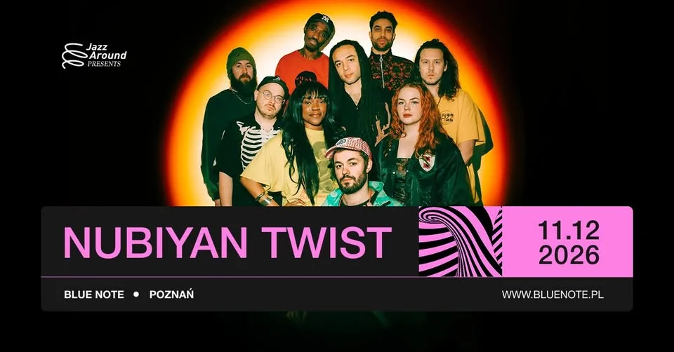 Grafika promocyjna wydarzenia Nubiyan Twist koncert w Poznaniu