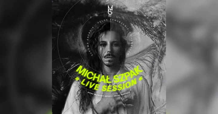 Grafika promocyjna wydarzenia Michał Szpak Live Session w Poznaniu — koncert i spotkanie z artystą