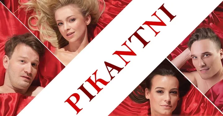 Obrazek przedstawia grafikę promocyjną wydarzenia Komedia „Pikantni” w Poznaniu — przegląd przedstawienia