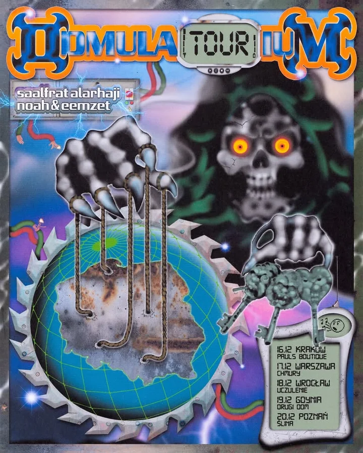 Grafika promocyjna wydarzenia ODMULATOURIUM w Poznaniu: Saalfrat Alarhaji + Noah&Eemzet
