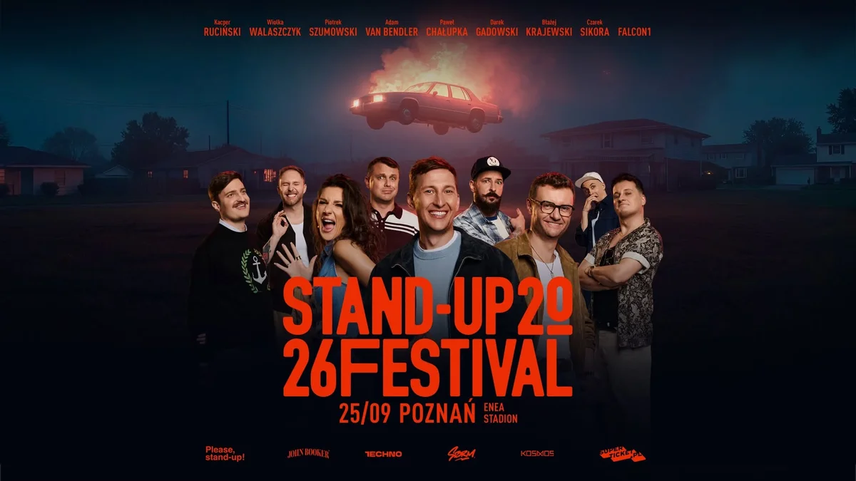 Grafika promocyjna wydarzenia Poznań Stand-up Festival™ 2026: wielka dawka humoru