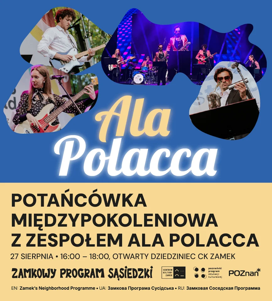 Grafika promocyjna wydarzenia Sąsiedzka Potańcówka Międzypokoleniowa