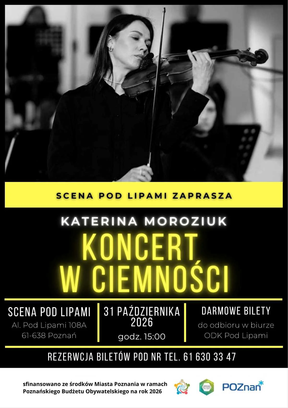 Grafika promocyjna wydarzenia Scena Pod Lipami – Koncert w ciemności