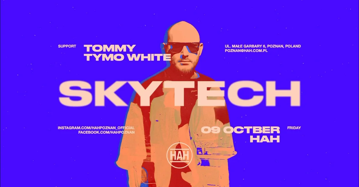 Grafika promocyjna wydarzenia SKYTECH | HAH POZNAŃ: muzyczna noc