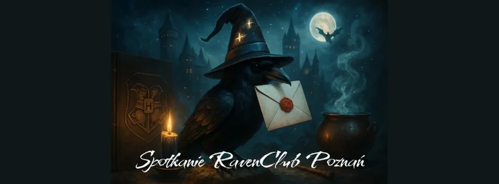 Obrazek przedstawia grafikę promocyjną wydarzenia Wieczór fanów świata Harry’ego Pottera w Poznaniu