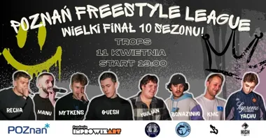 Grafika promocyjna wydarzenia Wielki finał Poznań Freestyle League 2026 – sezon X w Poznaniu