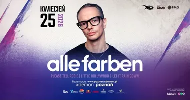 Grafika promocyjna wydarzenia Alle Farben w X-Demon Poznań — debiut 25 kwietnia 2026