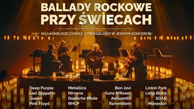 Grafika promocyjna wydarzenia Ballady Rockowe przy Świecach w Poznaniu