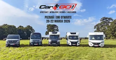 Grafika promocyjna wydarzenia Dni Otwarte CarGO! Poznań — przegląd kamperów i przyczep 2026