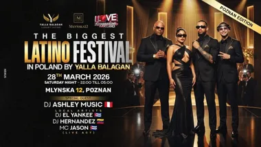 Grafika promocyjna wydarzenia LATINO FESTIVAL | POZNAŃ — reggaeton, bachata i latino na Młyńska12
