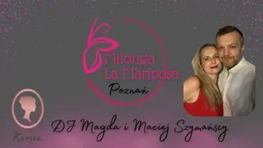 Grafika promocyjna wydarzenia Milonga La Mariposa Poznań — wieczór tanga w Kamea, 18 marca 2026