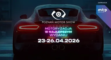 Grafika promocyjna wydarzenia POZNAŃ MOTOR SHOW 2026 — największe motoryzacyjne święto w Poznaniu