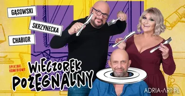 Grafika promocyjna wydarzenia Wieczorek pożegnalny — komedia o jednym ostatnim (i katastrofalnym) wieczorze