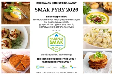 Grafika promocyjna wydarzenia Regionalny konkurs kulinarny Smak Pyry 2026