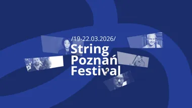 Grafika promocyjna wydarzenia String Poznań Festival 2026 — festiwal instrumentów smyczkowych w Poznaniu