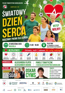 Grafika promocyjna wydarzenia Światowy Dzień Serca – rodzinny piknik dla serca