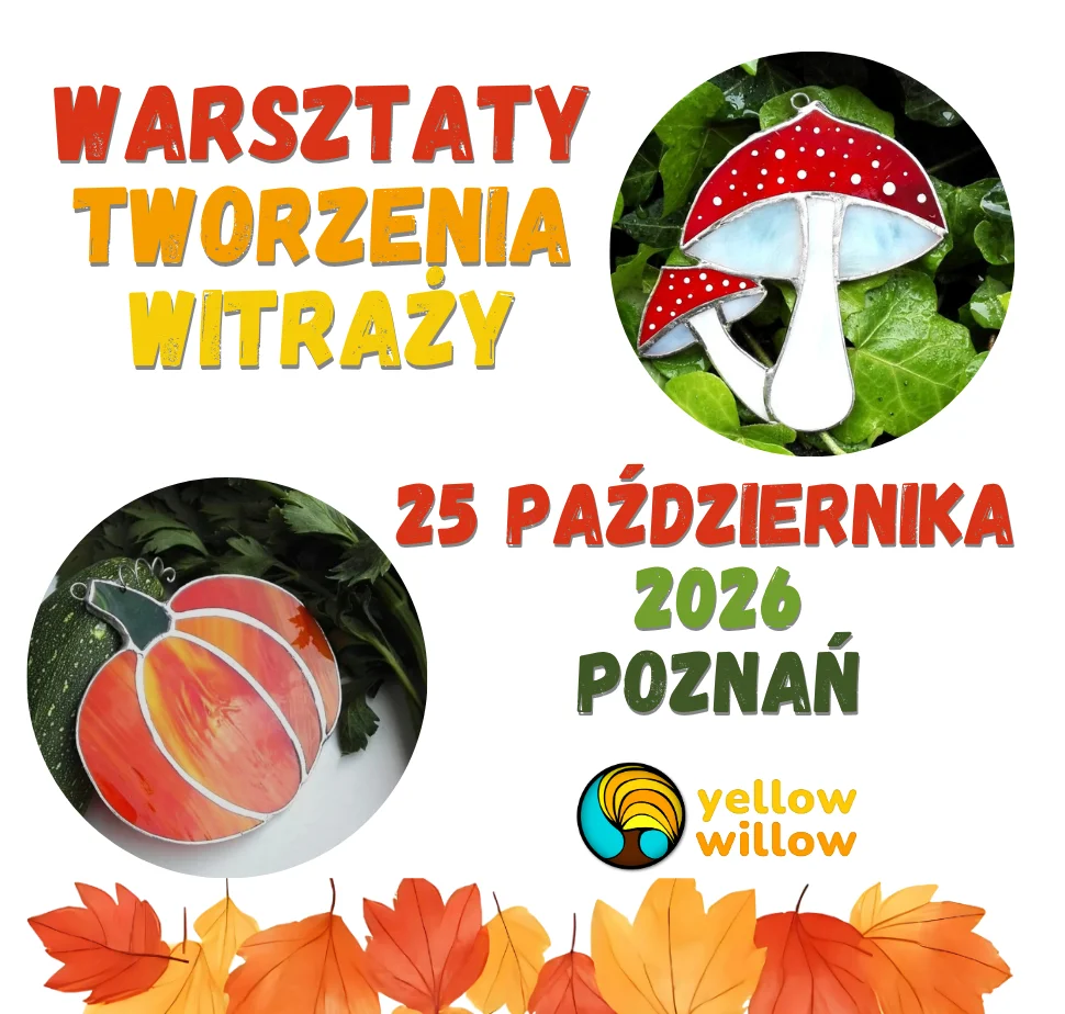 Grafika promocyjna wydarzenia Warsztaty tworzenia witraży metodą Tiffany’ego