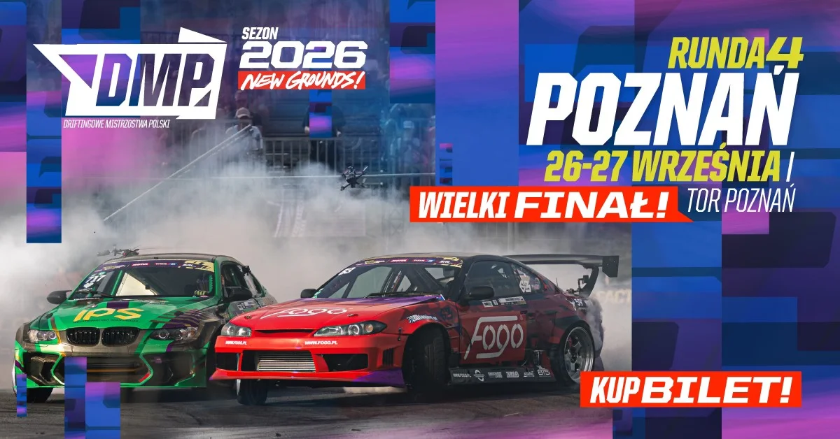 Grafika promocyjna wydarzenia Wielki Finał DMP 2026 w Poznaniu