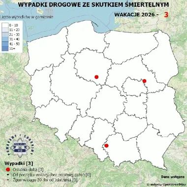 Policyjna mapa śmiertelnych wypadków wróciła - to już 8. edycja