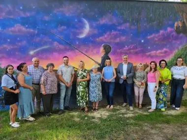 Pierwszy mural w gminie Rokietnica. Kiekrz pokazuje swoje legendy