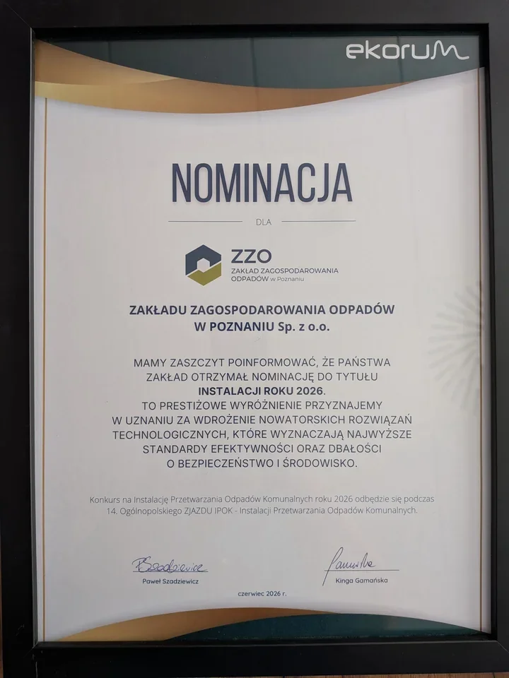 ZZO z nominacją i ważnym sygnałem o przyszłości biogazu