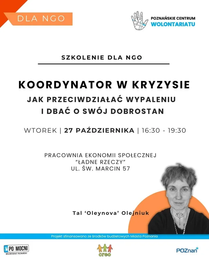 Warsztaty dla NGO w Poznaniu. Jak rozpoznać wypalenie i odzyskać równowagę