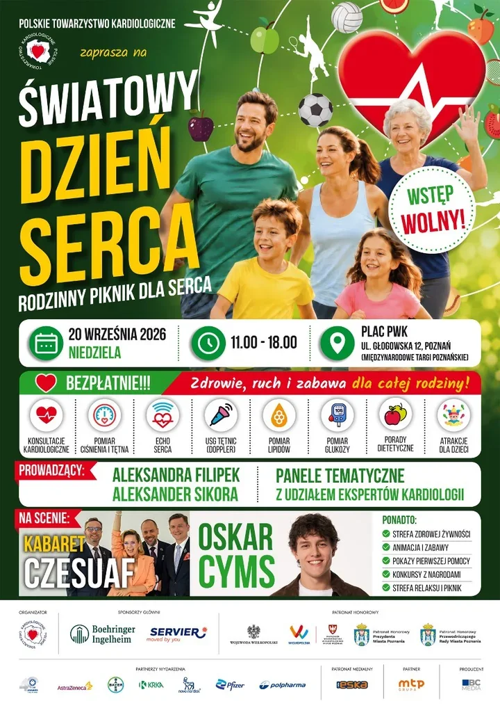 Bezpłatne badania i koncerty na poznańskim pikniku dla serca