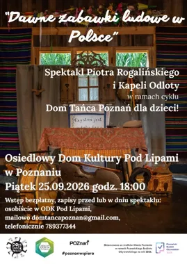 Dawne zabawki ludowe w spektaklu dla rodzin. Wstęp bezpłatny