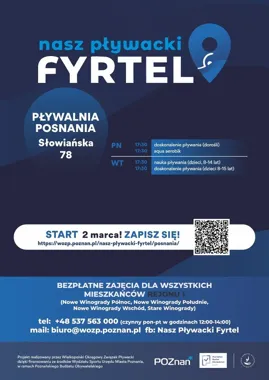 Bezpłatne zajęcia na Basenie Posnania. Pływanie i aqua aerobik dla czterech osiedli