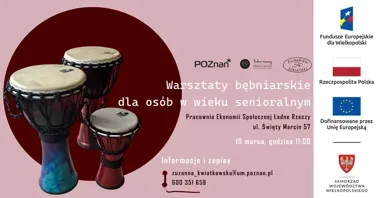 Bębny dla seniorów w Poznaniu – warsztaty rytmu, ruchu i wspólnej zabawy